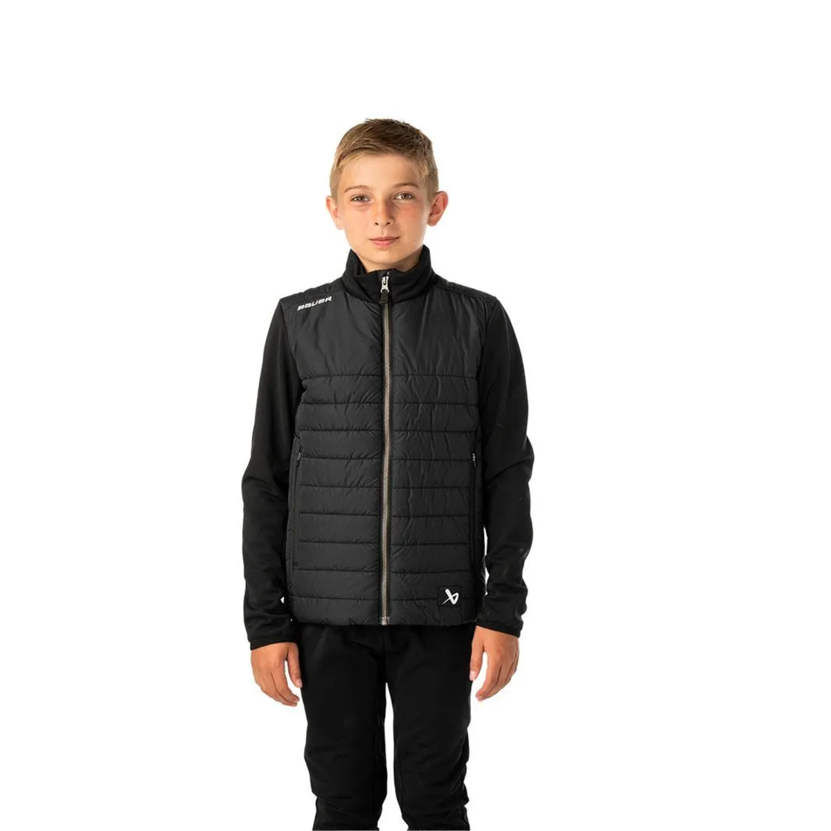 BAUER S26 TEAM HYBRID JACKET YTH-BLACK